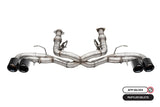 Corsa 2020-2024 Chevrolet Corvette C8 RWD 3in Track Cat-Back Delete Exhaust w/4.5in CF Black PVDTips