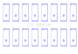 King Engine Bearings Toyota 1Uz-Fe/2Uz-Fe/3Uz-Fe (Size +0.50mm) Connecting Rod Bearing Set