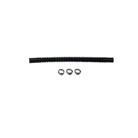 Deatschwerks Convoluted Tubing 200mm length x 10mm ID Side 1 x 10mm ID Side 2 - Black