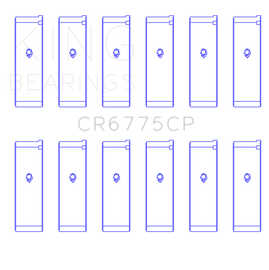 King Engine Bearings Nissan Vq35DE (Size +0.75mm) Connecting Rod Bearing Set