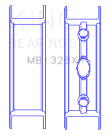 King Engine Bearings Gm Vortec /Ls-Series Gen Iii Iv (Size STDX) Main Bearing Set