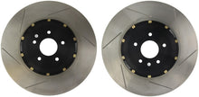 Load image into Gallery viewer, StopTech 09-14 Nissan GT-R AeroRotor 2pc Drilled and Zinc Plated Rear Rotor (Pair)