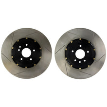 Load image into Gallery viewer, StopTech 91-96 Acura NSX AeroRotor 2-Piece Drilled and Zinc Plated Front Rotor (Pair)