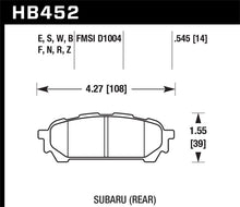 Load image into Gallery viewer, Hawk 03-07 Subaru Impreza / 04-08 Subaru Forester / 05-06 Saab 9-2X Aero HT-10 Race Rear Brake Pads