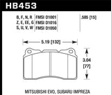 Hawk 03-06 Evo / 04-09 STi / 09-10 Genesis Coupe (Track Only) / 2010 Camaro SS HT-14 Race Front Brak