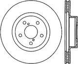 StopTech 05-17 Subaru Impreza WRX/STi SportStop Cryo Slotted & Drilled Front Right Rotor