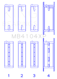 King Nissan VG30DE/VG30DETT (Size +.025) Performance Main Bearing Set