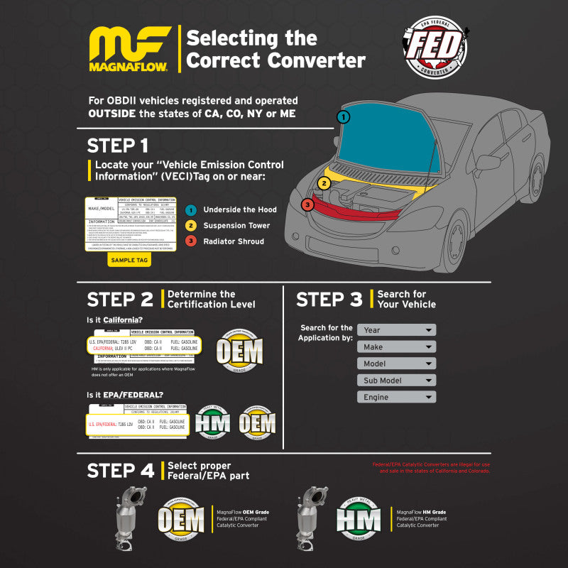 MagnaFlow Conv Univ 2.00inch Angled Inlet/Outlet