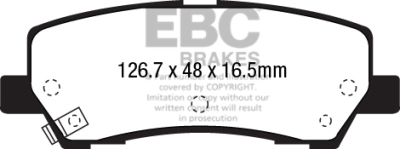 EBC 15+ Ford Mustang 2.3 Turbo Yellowstuff Rear Brake Pads