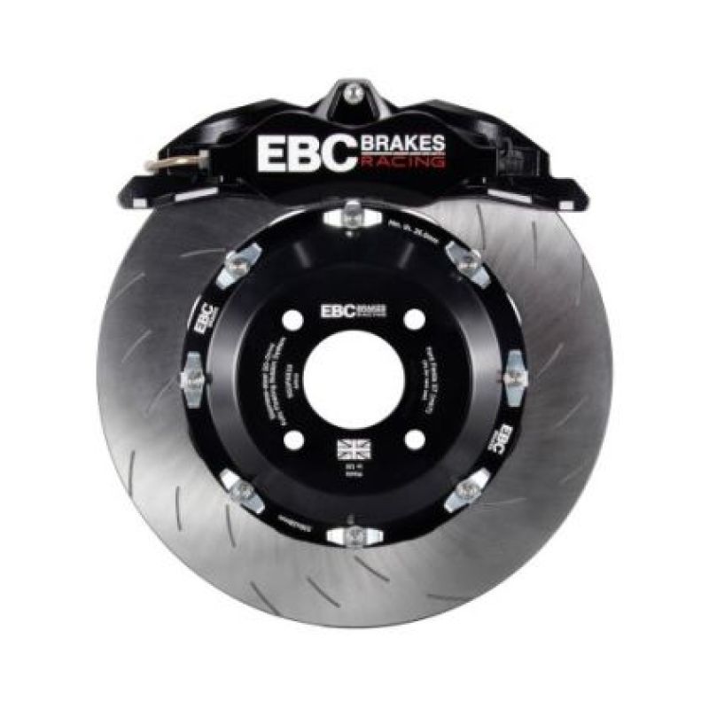 EBC Racing 12-17 Ford Fiesta ST (Mk7) Black Apollo-4 Calipers 330mm Rotors Front Big Brake Kit