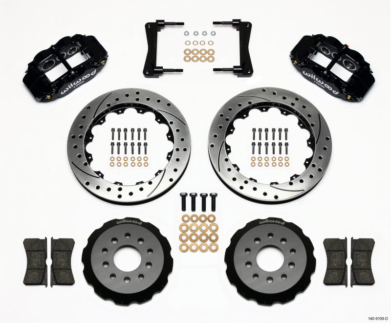 Wilwood Narrow Superlite 6R Front Hat Kit 13.06in Drilled 2005-2014 Mustang