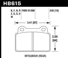 Load image into Gallery viewer, Hawk 2008-2014 Mitsubishi Lancer Evo (1-piece front rotor) High Perf. Street 5.0 Rear Brake Pads