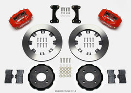 Wilwood Forged Dynalite Front Hat Kit 12.19in Drilled Red 2002 Mitsubishi Lancer