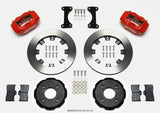 Wilwood Forged Dynalite Front Hat Kit 12.19in Drilled Red 2002 Mitsubishi Lancer