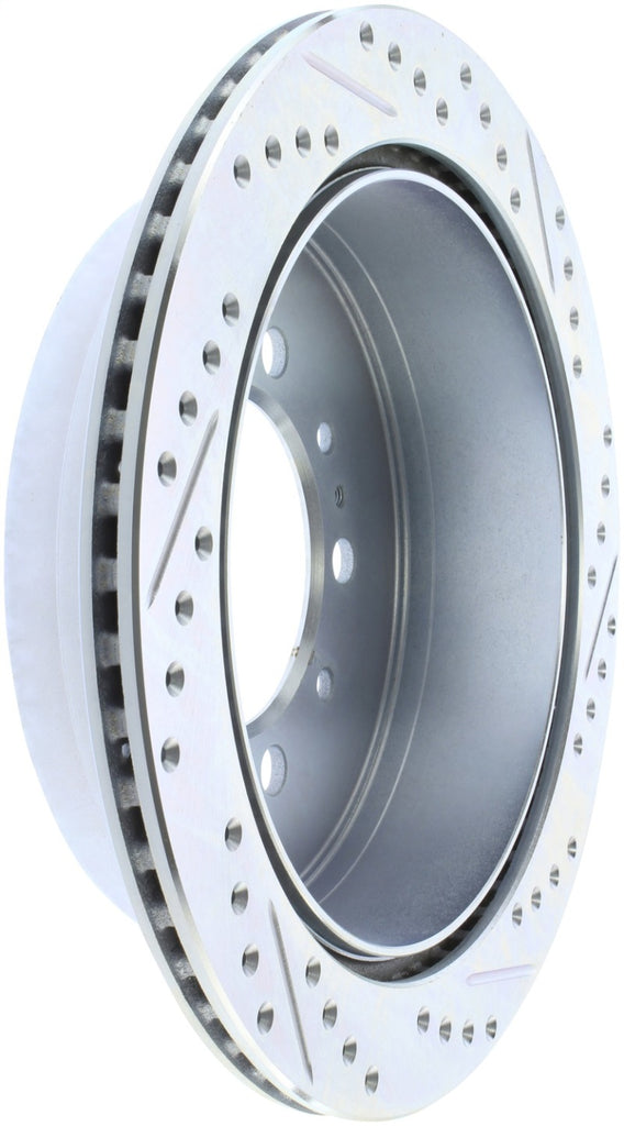 StopTech Select Sport 13-17 Toyota Land Cruiser Drilled / Slotted Rear Passenger-Side Brake Rotor