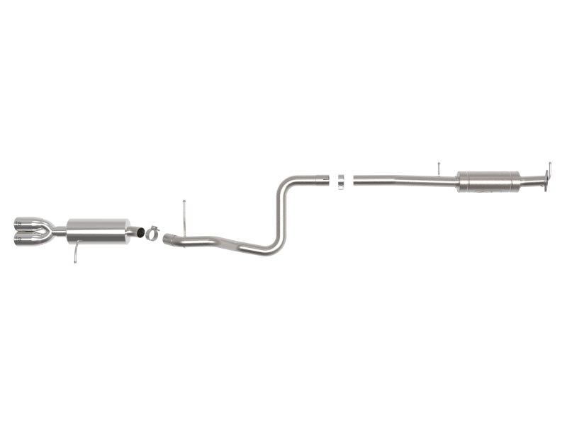 aFe Takeda Series 2 1/2in 304 SS Cat-Back 14-19 Ford Fiesta L4-1.6L (t) w/Polished Tip