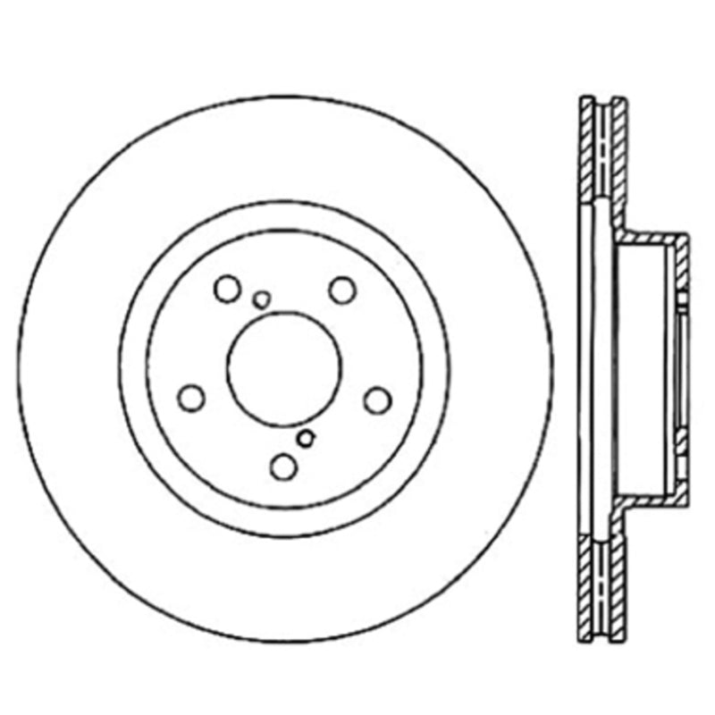 Stoptech 06-08 Subaru Legacy Wagon/Sedan 2.5i Front Cyro Performance Rotor