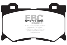 EBC 08-13 Infiniti FX50 5.0 Redstuff Front Brake Pads