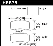 Load image into Gallery viewer, Hawk 09+ Mitsubishi Lancer Ralliart / 08+ Lancer GTS LTS Rear Brake Pads