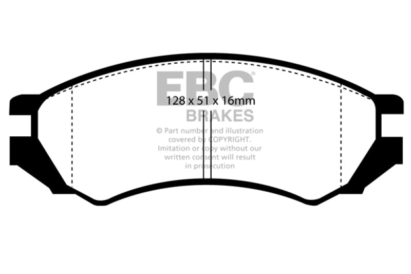 EBC 91-93 Nissan NX 2.0 (ABS) Ultimax2 Front Brake Pads