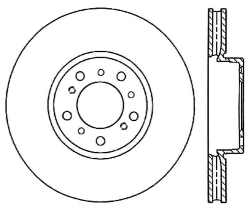 StopTech Power Slot BMW (E46) Front Right Slotted Cryo Rotor