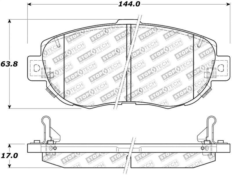 StopTech Street Touring 00-05 Lexus IS 250/300/350 Front Brake Pads
