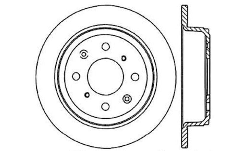 StopTech 90-96 Acura Integra / 97-01 Integra (Exc. Type R) Slotted & Drilled Left Rear Rotor
