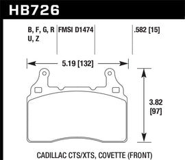 Hawk 10-17 Chevrolet Camaro HP+ Compound Front Brake Pads