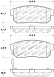 StopTech Street Touring 11/00-02 Infiniti G20/10/00-04 I30/I35 Rear Brake Pads