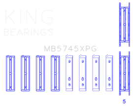 King Subaru FA20 FB20 - Size .025 Oversized Performance Tri-Metal Main Bearing Set