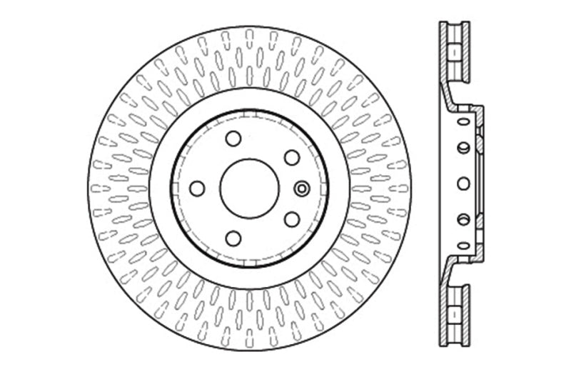 StopTech Drilled & Slotted Right Sport Brake Rotor for 2009 Cadillac CTS-V