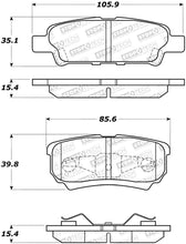 Load image into Gallery viewer, StopTech 07-17 Jeep Patriot Street Performance Rear Brake Pads