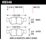 Hawk DTC-70 Brake Pads 98-02 BMW Z3/03-08 BMW Z4