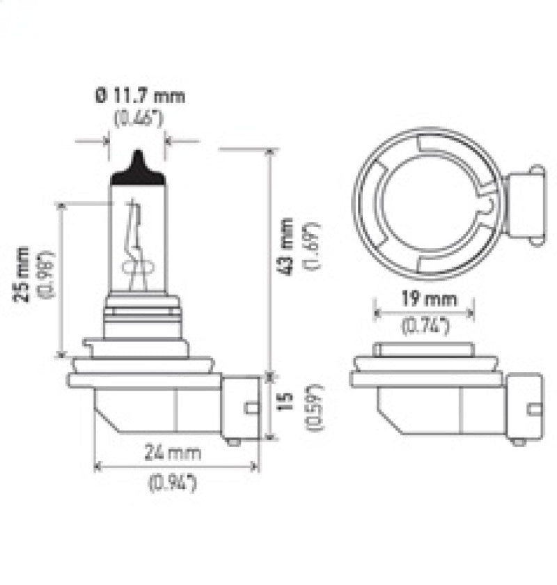 Hella Bulb H8 12V 35W PGJ19-1 T4