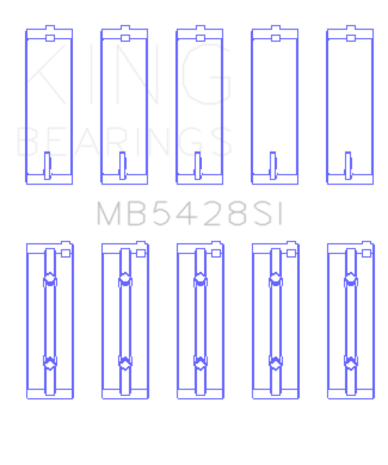 King Honda R16A/ R18A 2006- Current (Size 0.25) Main Bearing Set