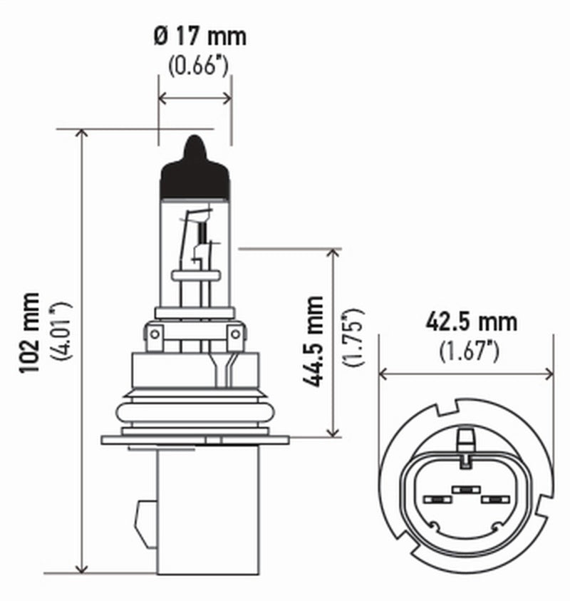 Hella Bulb 9007/Hb5 12V 65/55W Px29T T4625 Sb