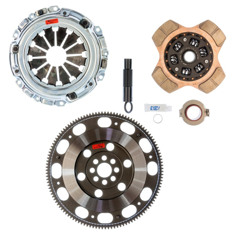 Exedy 2002-2006 Acura RSX Base L4 Stage 2 Cerametallic Clutch 4 Puck Disc Incl. HF02 Lightweight FW