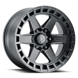 ICON Raider 17x8.5 6x5.5 0mm Offset 4.75in BS Satin Black Wheel