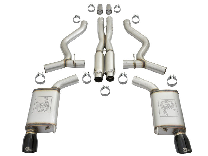 aFe 20-22 Audi RS6 Avant V8 4L (tt) MACH Force-Xp 3in to 2.5in 304 SS Cat-Back Exhaust w/ Black Tip