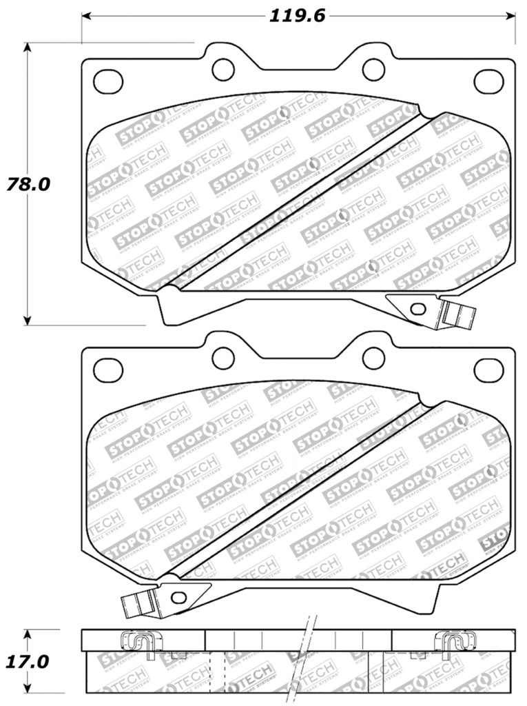 StopTech Sport Brake Pads w/Shims and Hardware - Front