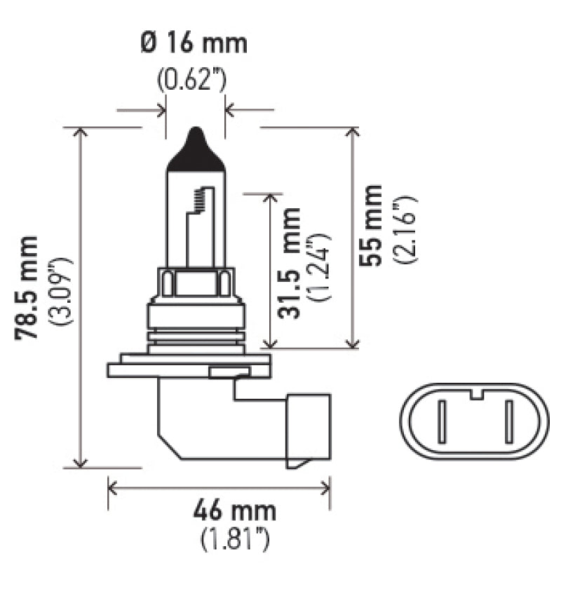 Hella Optilux XB White Halogen Bulbs HB4 12V 80W (2 pack)