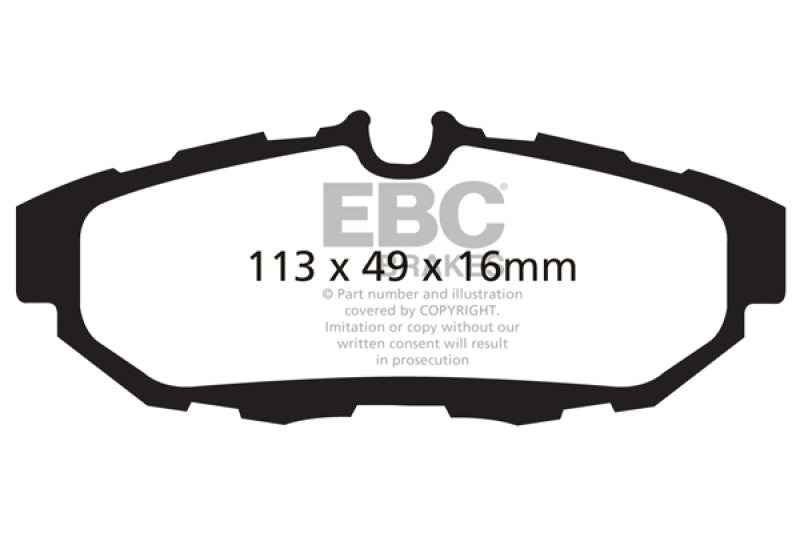 EBC 10-14 Ford Mustang 3.7 Yellowstuff Rear Brake Pads