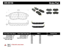 Load image into Gallery viewer, StopTech Performance 02-05 Infiniti G35 / 07-09 Nissan Altima/Sentra / 6/02-05 350Z Front Brake Pa