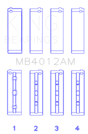 King Toyota 5VZFE Crankshaft Main Bearing Set