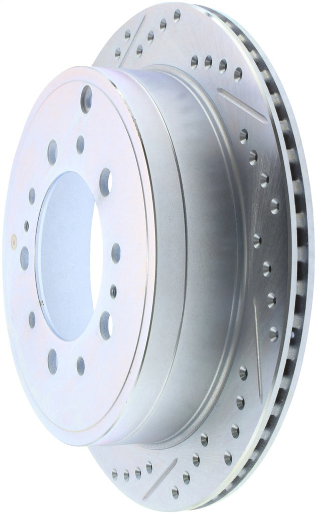 StopTech Select Sport 13-17 Toyota Land Cruiser Drilled / Slotted Rear Passenger-Side Brake Rotor