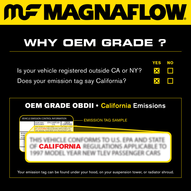 MagnaFlow Conv Univ 2.5in Inlet/Outlet Center/Center Round 9in Body L x 5.125in W x 13in Overall L