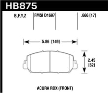 Load image into Gallery viewer, Hawk 14-17 Acura RDX/RLX LTS Street Front Brake Pads