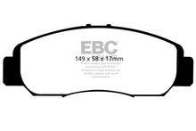 Load image into Gallery viewer, EBC 06-11 Acura CSX (Canada) 2.0 Yellowstuff Front Brake Pads