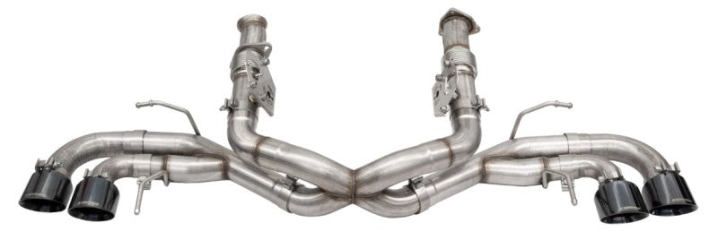 Corsa 2020-24 Corvette C8 3in Xtreme Cat-Back Exhaust 4.5in Black Quad Tips - Deletes stock AFMValve