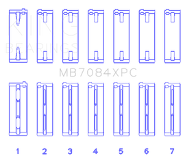 King Toyota 2JZGE/2JZGTE 24V 3.0L (Size .026) pMaxKote Performance Main Bearing Set